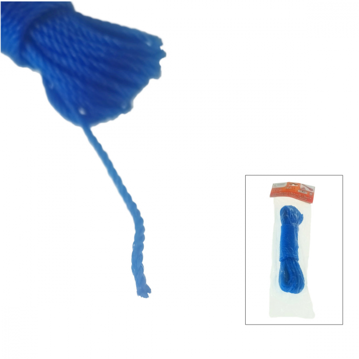 Sfoara polipropilena de 3mm, FS-12270, fir rasucit, 10m lungime, albastra [3]