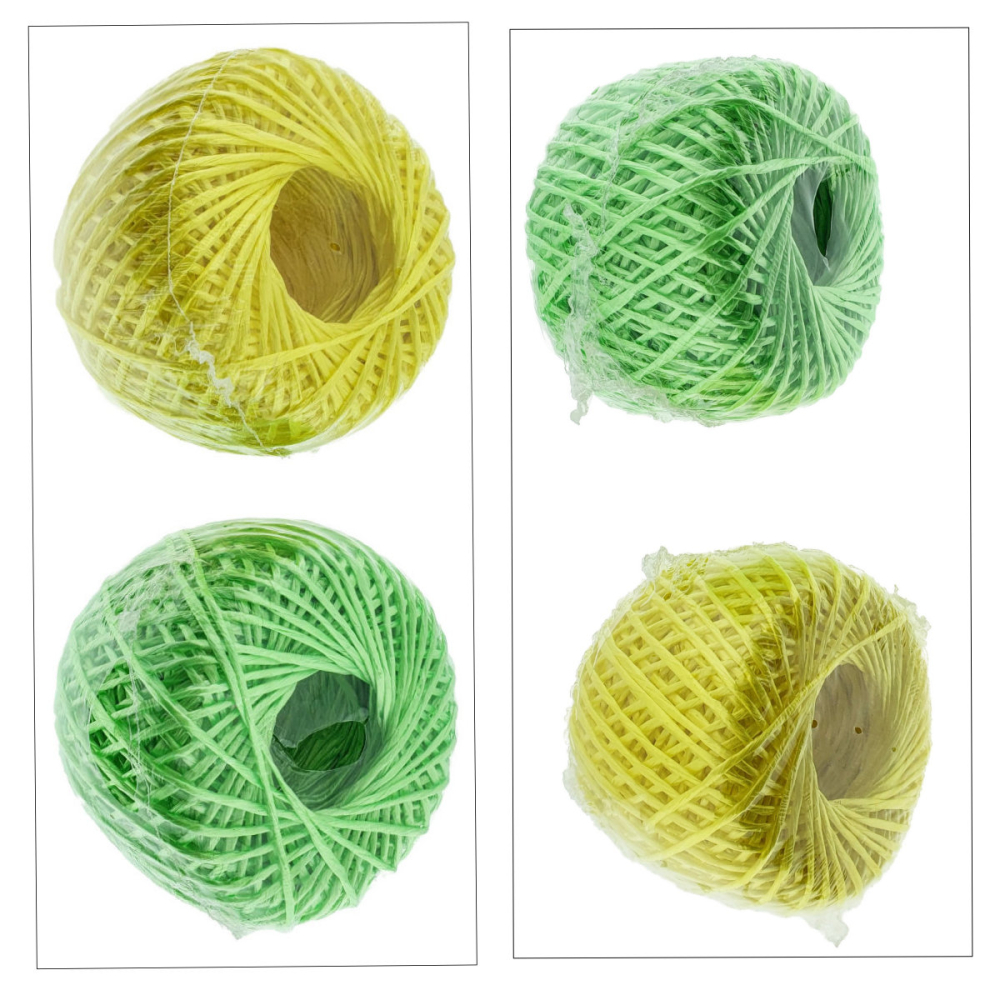 Sfoara rafie naturala rasucita unicolor, ghem 100g, pentru artizanat si legaturi usoare, utilizare cadouri si decoratiuni, culoare random [5]