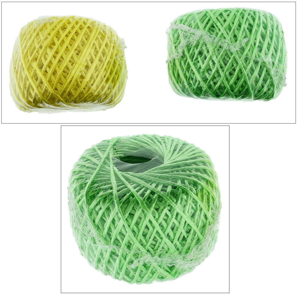 Sfoara rafie naturala rasucita unicolor, ghem 100g, pentru artizanat si legaturi usoare, utilizare cadouri si decoratiuni, culoare random [4]