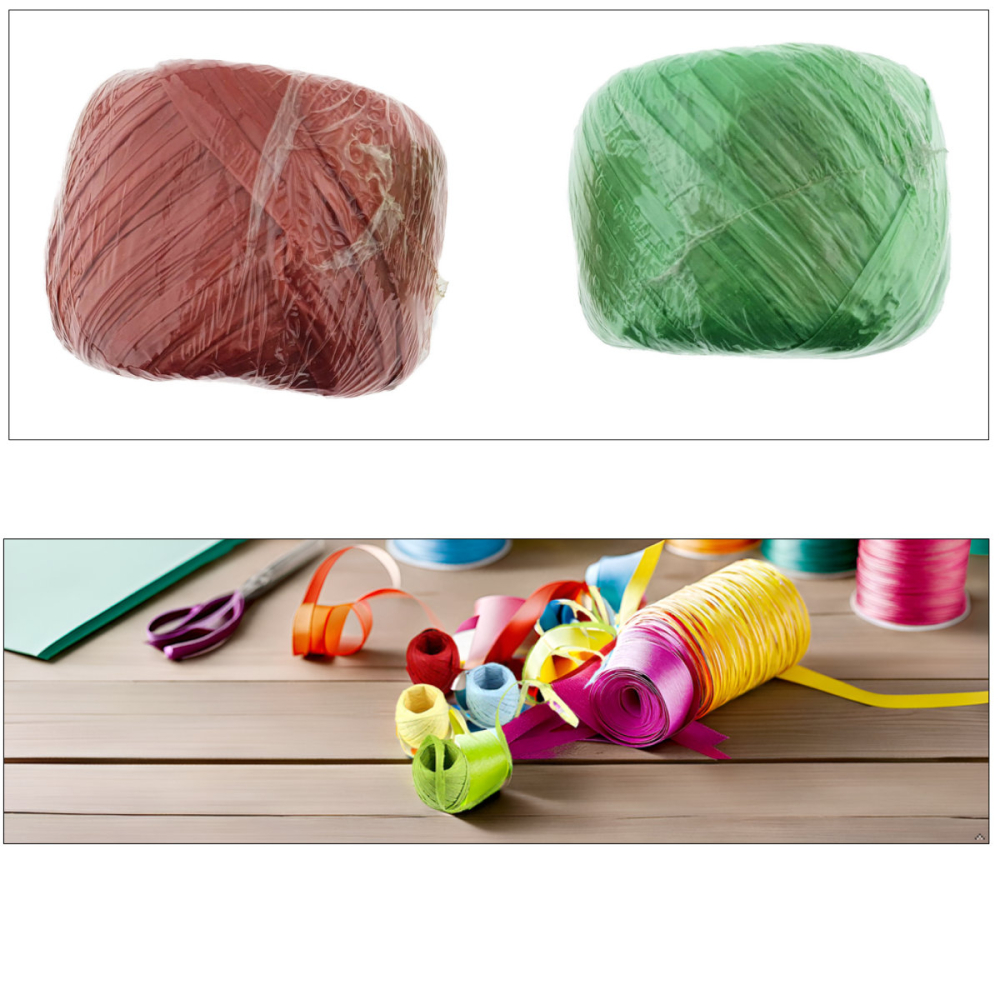 Sfoara rafie tip panglica, ghem 100g, pentru artizanat si decoratiuni, utilizare buchete si cadouri, latime 3-5mm, diverse culori [5]