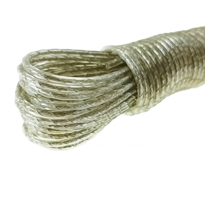 Sfoara rufe cu lungime de 10 m, din otel izolat, grosime 3mm, cu 2 cleme, transpareta [3]