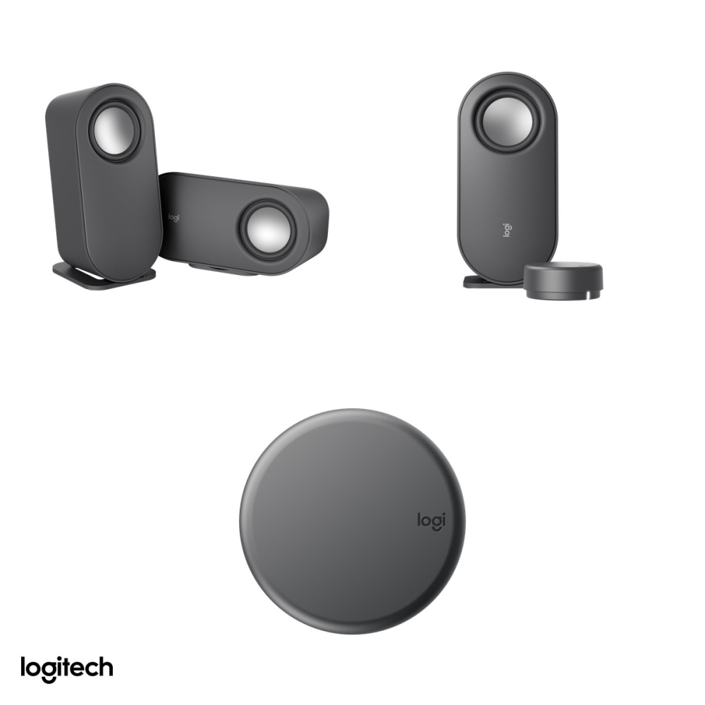 Sistem boxe PC 2.1 Logitech Z407 Bluetooth cu subwoofer si telecomanda wireless, 40 W RMS, intrari micro-USB si jack 3,5 mm, grafit, 980-001348 [4]