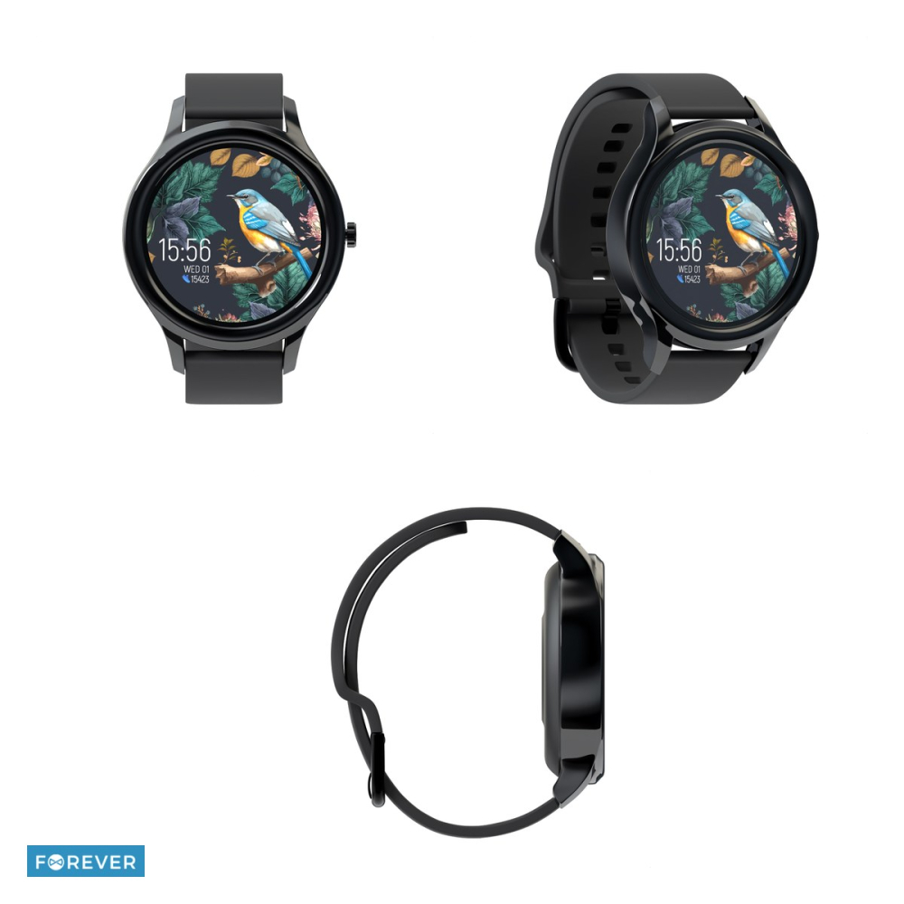 Smartwatch Forever ForeVive 3 SB-340, cu difuzor Bluetooth 3W, negru, GPS/LBS [4]