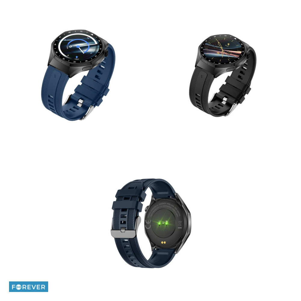 Smartwatch Forever zBase SW-720, bleumarin, IP68, aluminiu, aliaj de zinc, incarcare 2 h, ecran 1,43 ", Amoled 1,43" 466x466 pix, 430 mAh, bluetooth v.5.3 [4]