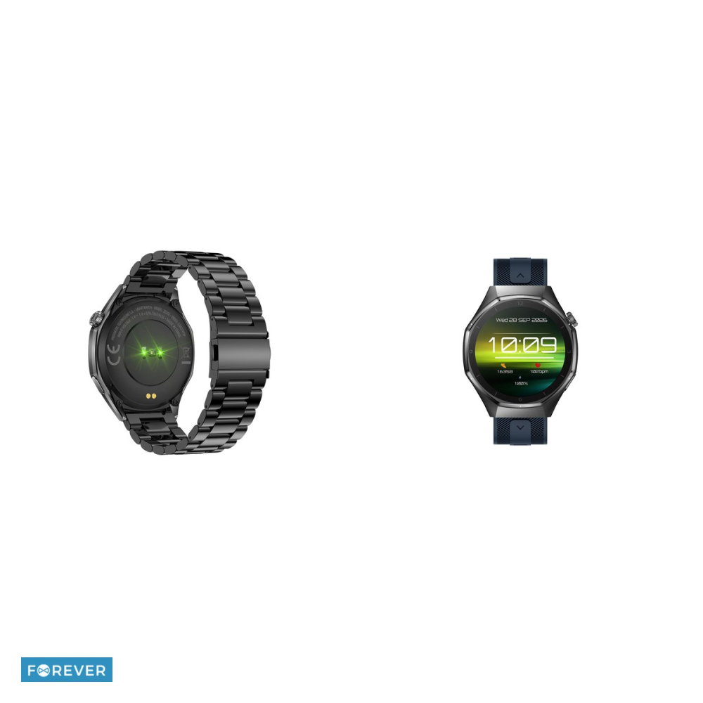 Smartwatch Forever zBase SW-720, bleumarin, IP68, aluminiu, aliaj de zinc, incarcare 2 h, ecran 1,43 ", Amoled 1,43" 466x466 pix, 430 mAh, bluetooth v.5.3 [5]