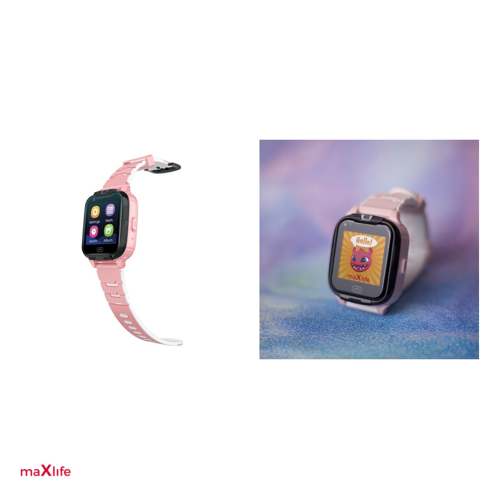Smartwatch Maxlife MXKW-350, GPS WiFi 4G, roz, IPX7, 1.4" 240 x 240 px, curea 248 mm [5]