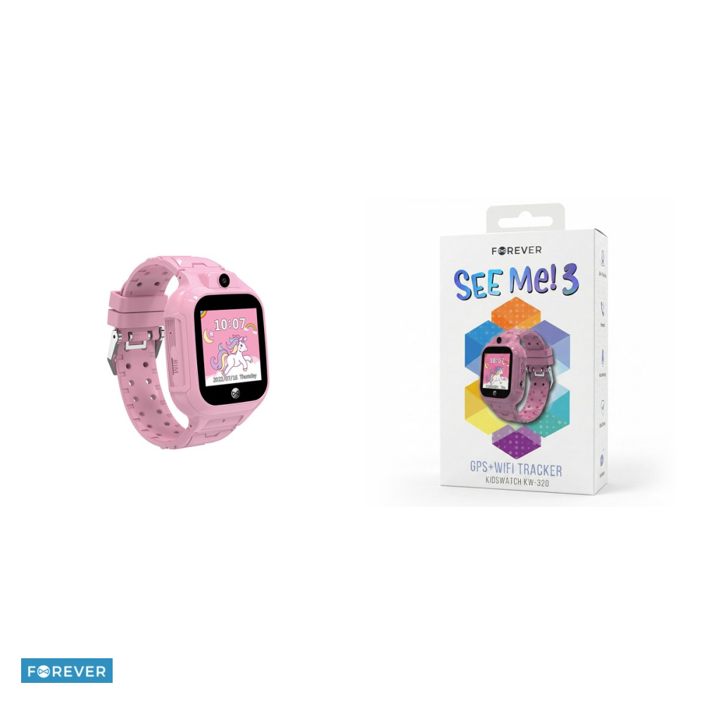 Smartwatch pentru copii Forever GPS WiFi See Me! 3 KW-320, Roz [5]