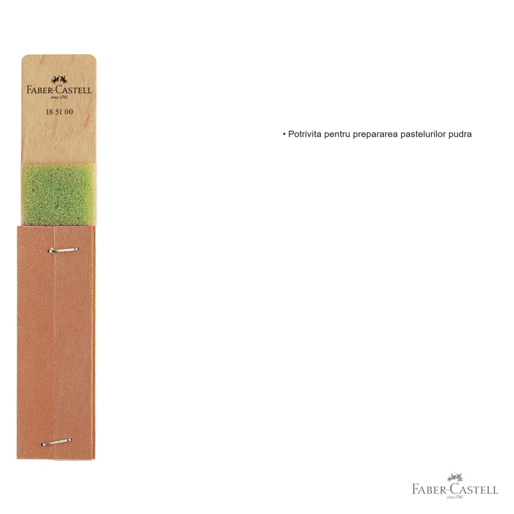 Smirghel pe suport lemn Faber-Castell, fasie hartie abraziva pentru ascutit creioane si preparat pasteluri pudra [3]