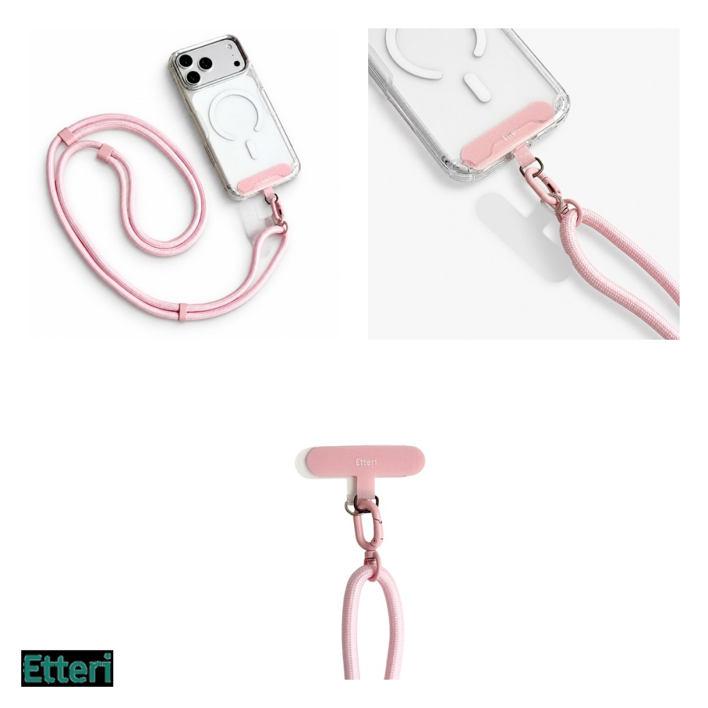 Snur de gat pentru telefon light pink 150 cm, Roz deschis [4]