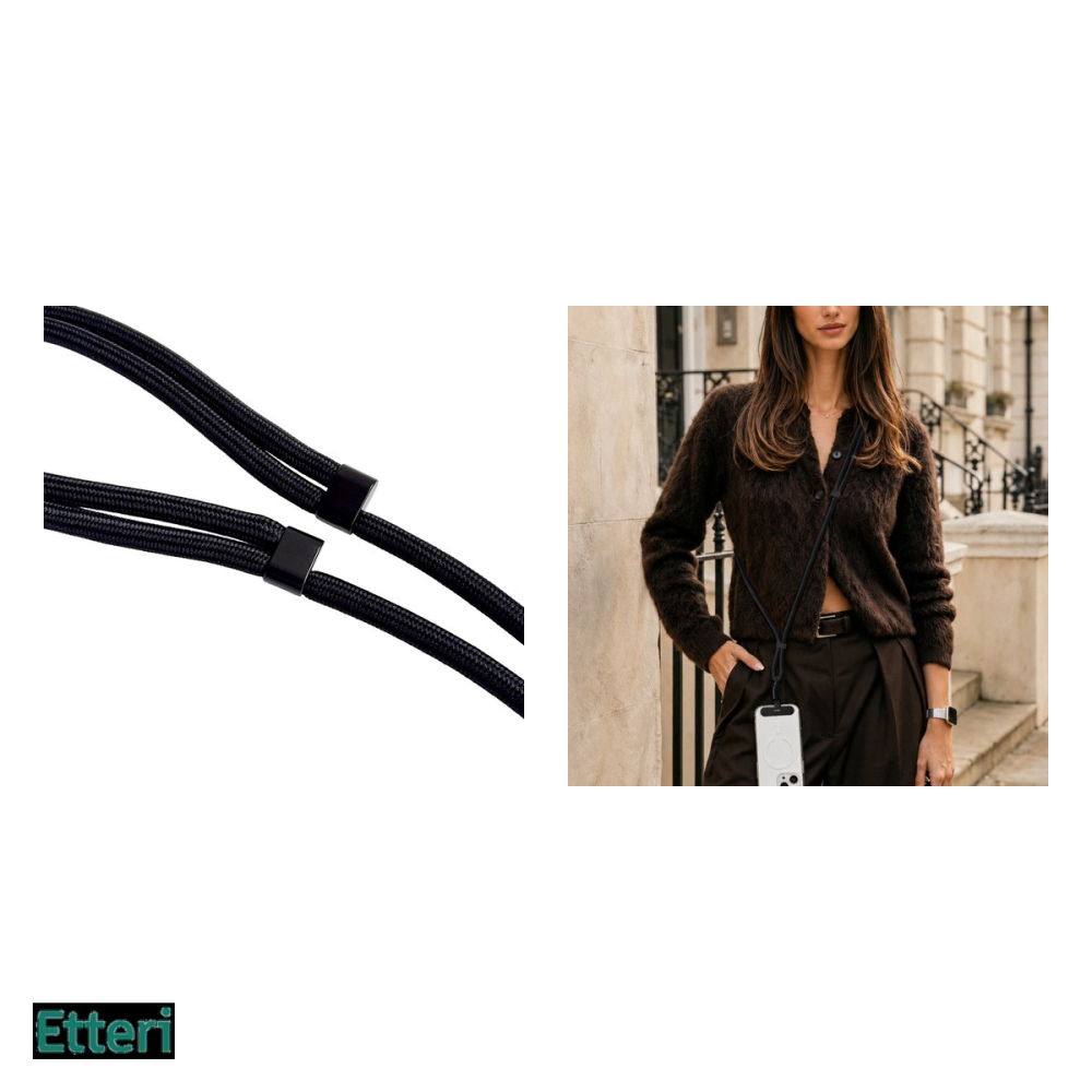 Snur de gat pentru telefon 150 cm, Negru [5]