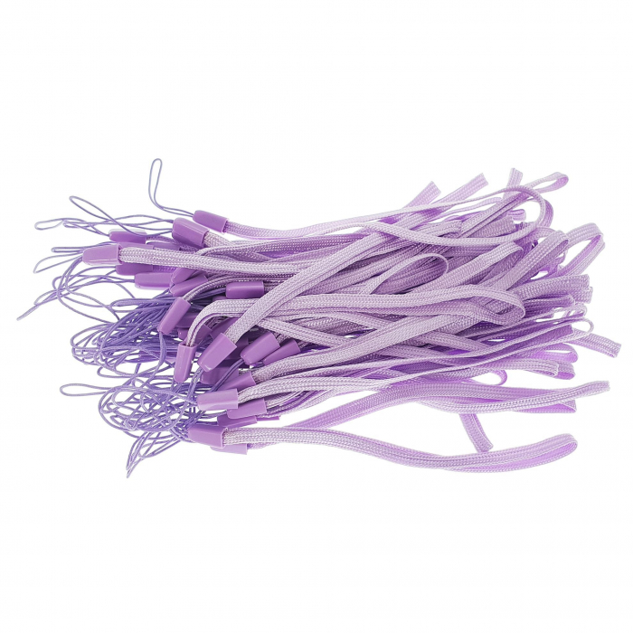 Snur de prindere textil, 14.5 cm, mov, set 50 buc [3]