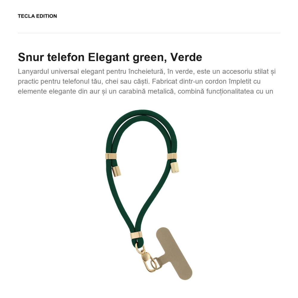 Snur telefon Elegant green 50 cm, Verde [2]