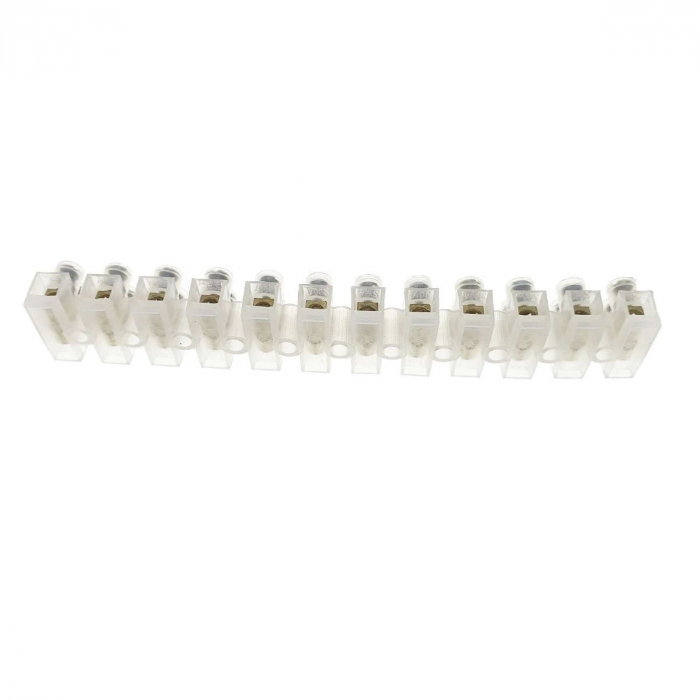 Soclu cu 12 conectori electrici pentru montaj, banda multi-contact, 10A, 108x17x15mm [2]