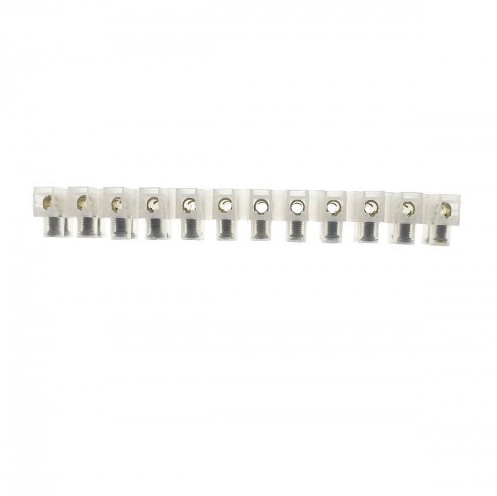 Soclu cu 12 conectori electrici pentru montaj, banda multi-contact, 10A, 108x17x15mm [3]