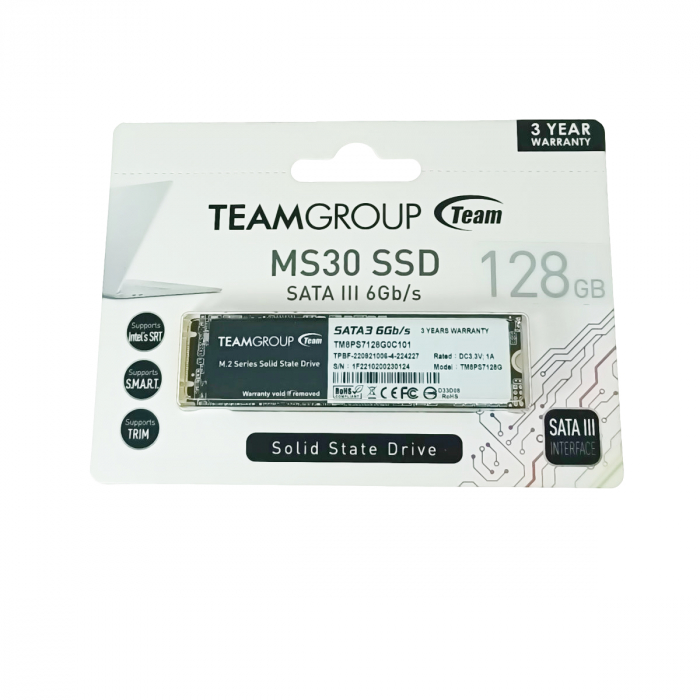 Solid State Drive (SSD) Teamgroup MS30 04095, M.2 2280, SATA III, 128Gb [3]