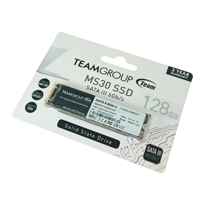 Solid State Drive (SSD) Teamgroup MS30 04095, M.2 2280, SATA III, 128Gb [2]