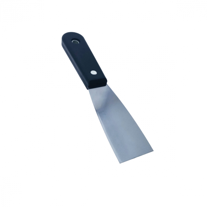 Spaclu inox cu maner din plastic, dimensiuni 195 x 38 x 15 mm, negru cu argintiu [2]