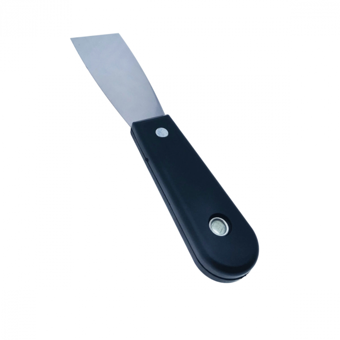 Spaclu inox cu maner din plastic, dimensiuni 195 x 38 x 15 mm, negru cu argintiu [4]