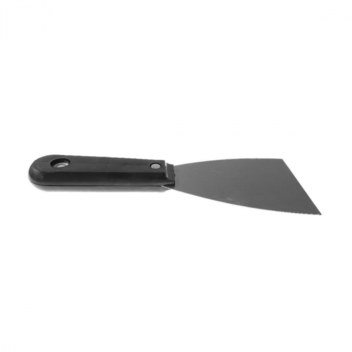 Spaclu metal 75mm,cu maner plastic,negru [2]