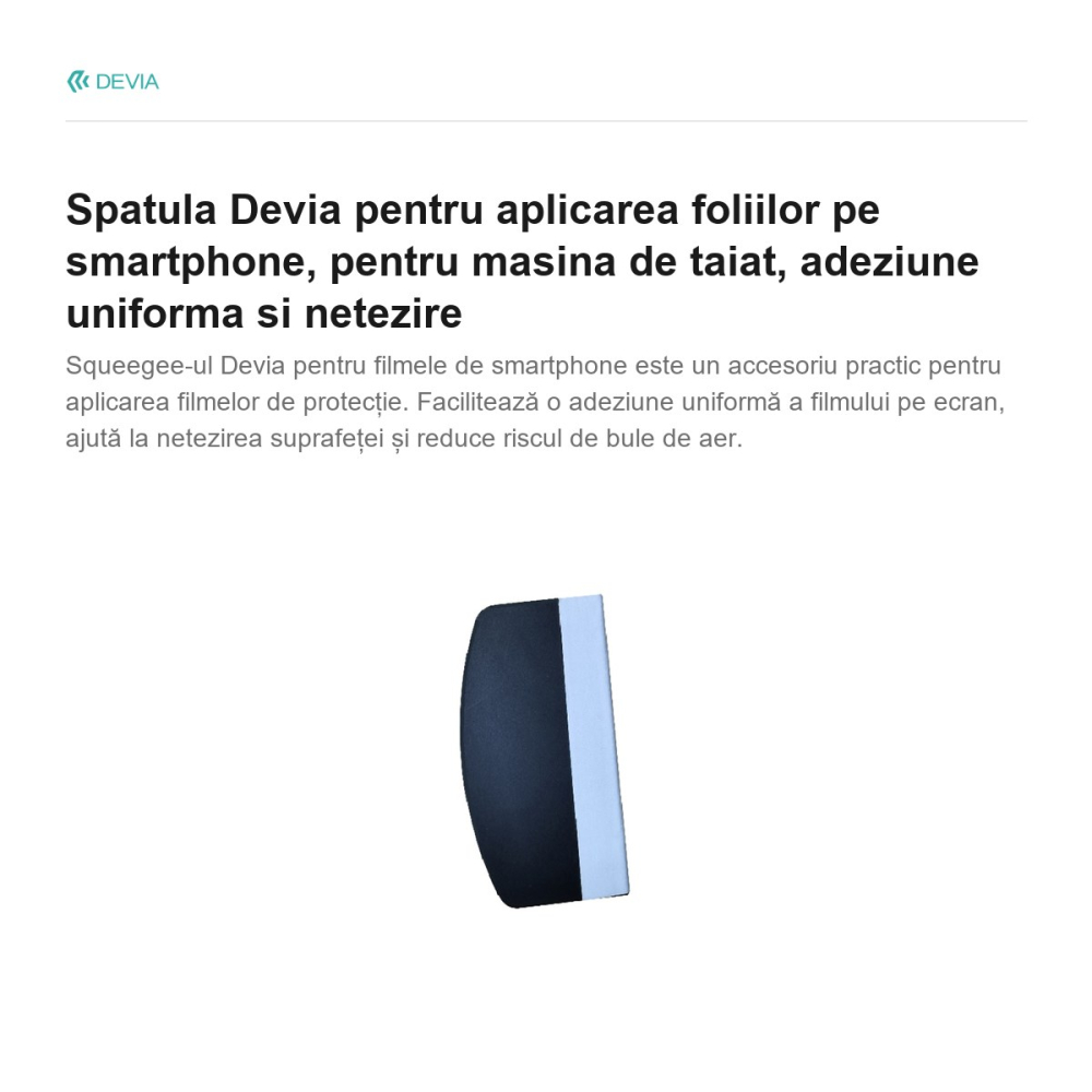 Spatula Devia pentru aplicarea foliilor pe smartphone, pentru masina de taiat, adeziune uniforma si netezire [2]