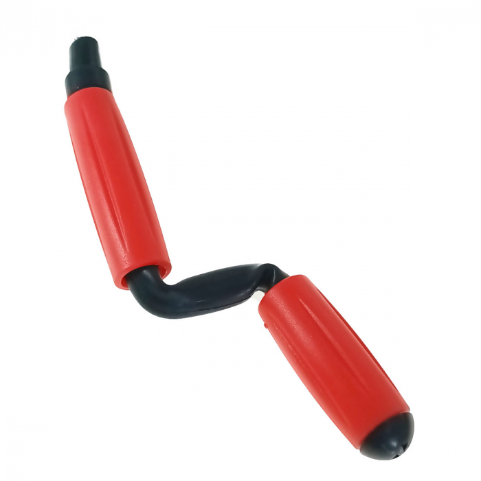 Spirala metalica cu maner pentru desfundat tevi, tip sarpe, 3M x 6mm, argintiu cu rosu [4]