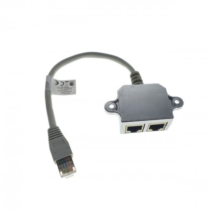 Adaptor Lan Splitter Rj45 tata la 2 x Rj45 mama, Gri, Lanberg [4]