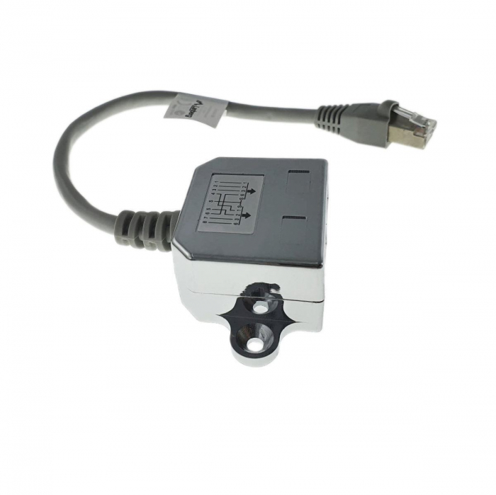 Adaptor Lan Splitter Rj45 tata la 2 x Rj45 mama, Gri, Lanberg [2]