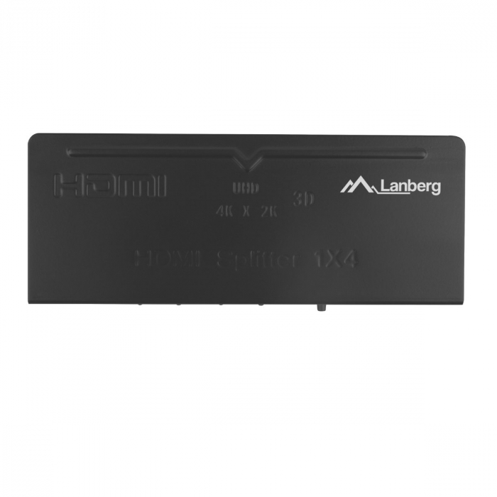 Splitter video Lanberg 42431, o intrare HDMI si 4 porturi de iesire HDMI 4K, 3D, alimentare DC jack 110-250V 1A, negru [5]