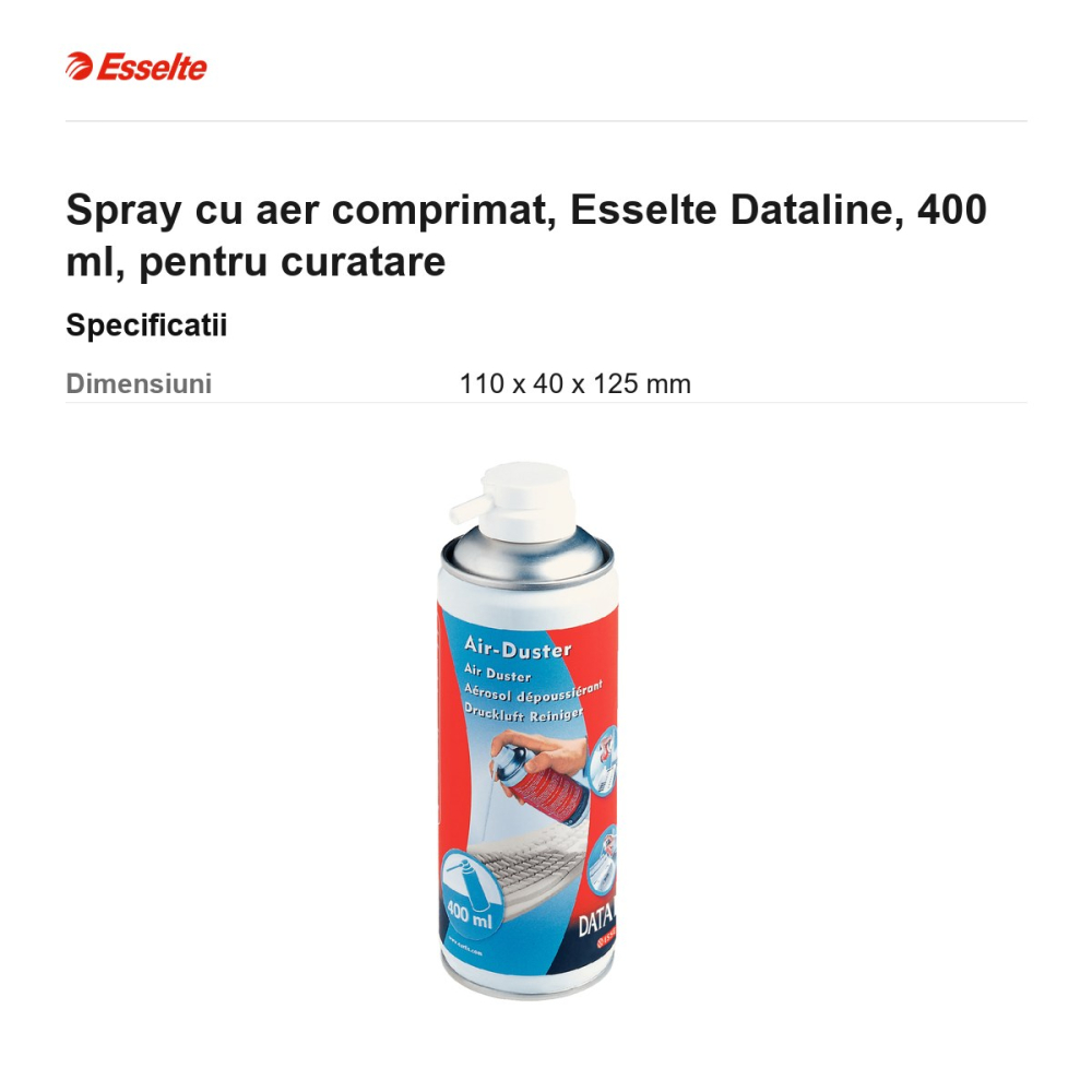 Spray cu aer comprimat, Esselte Dataline, 400 ml, pentru curatare [3]