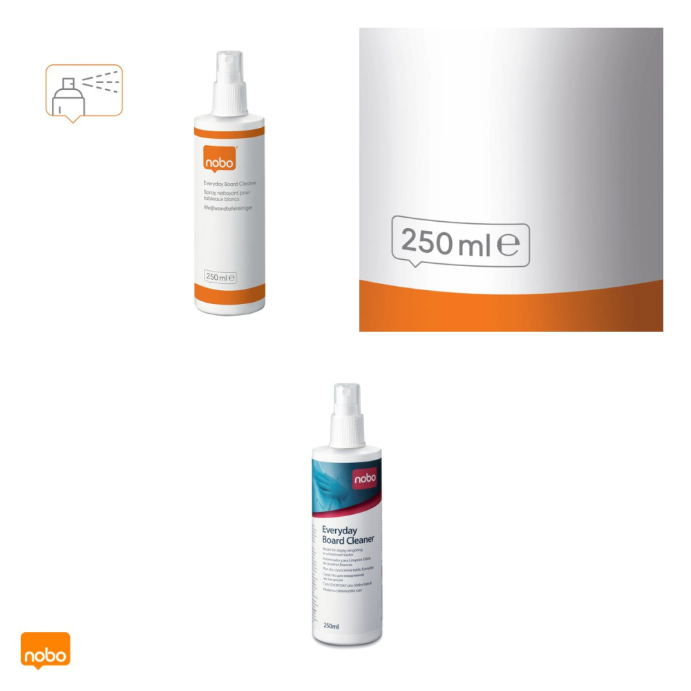 Spray Nobo, pentru curatare si intretinere whiteboard, utilizare frecventa, 250 ml, 51x192x51 mm [4]