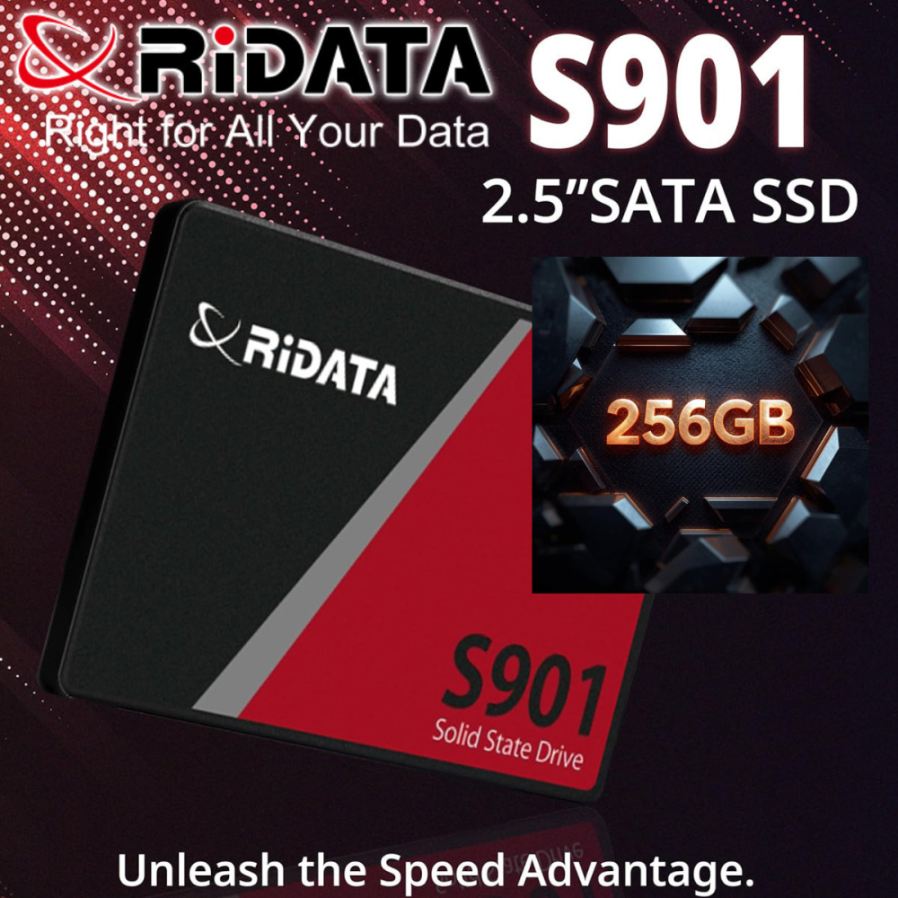 SSD 2.5 SATA 256GB RIDATA S901, Viteza Maxima 550 MB/s, pentru Sistem de Operare, Gaming, Workstation, cu Tehnologie Avansata LDPC ECC [6]