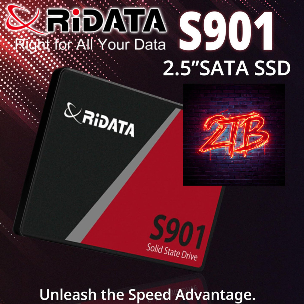 SSD 2.5 SATA 2TB RIDATA S901, Viteza 550 MB/s, pentru Arhiva Masiva, Gaming Extrem, Workstation Profesional, cu Tehnologie LDPC ECC si Fiabilitate Superioara [6]