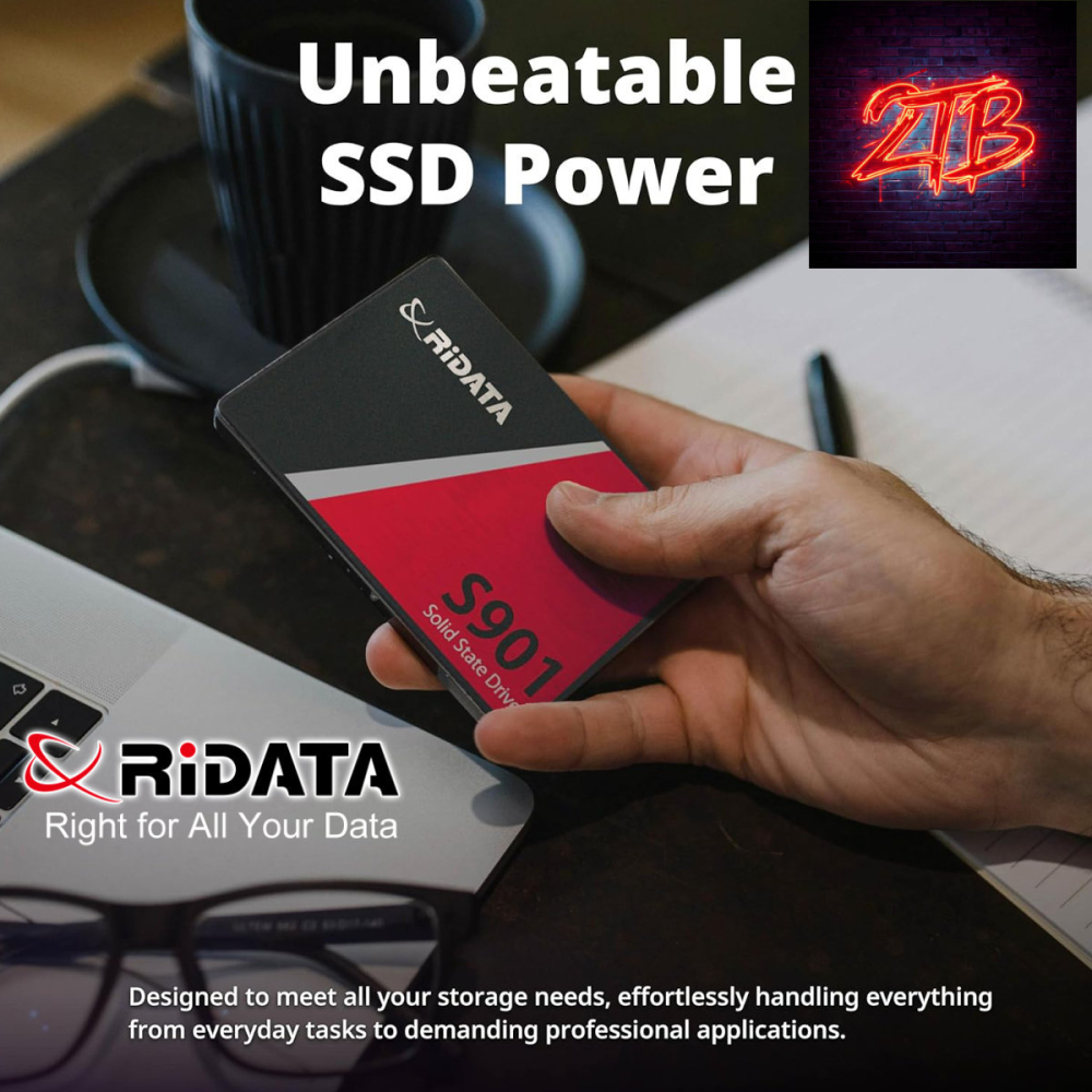 SSD 2.5 SATA 2TB RIDATA S901, Viteza 550 MB/s, pentru Arhiva Masiva, Gaming Extrem, Workstation Profesional, cu Tehnologie LDPC ECC si Fiabilitate Superioara [4]