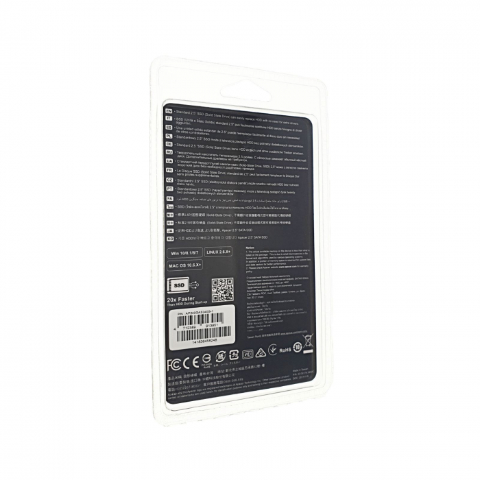 Solid-State Drive (SSD), Apacer, 2.5", SATA III, 240 GB, Negru [7]
