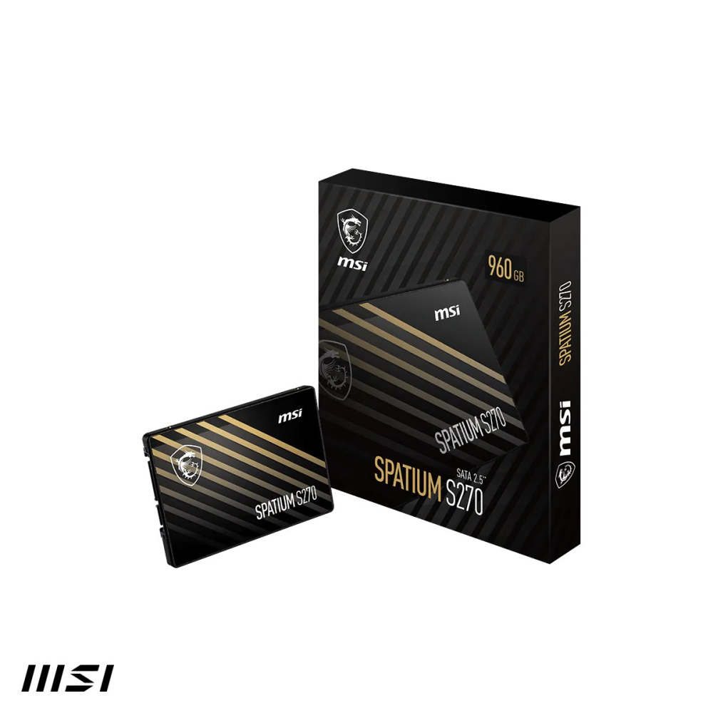 SSD intern MSI SPATIUM S270, 480 GB, 2,5 inch, SATA III 6 Gb/s, citire 500 MB/s, scriere 450 MB/s, 3D NAND, TBW 250 TB [5]