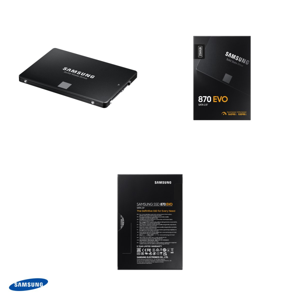 SSD intern Samsung 870 EVO, 250 GB, 2,5 inch, SATA III 6 Gb/s, citire 560 MB/s, scriere 530 MB/s, V-NAND 3bit MLC, cache 512 MB LPDDR4, negru, MZ-77E250B/EU [5]