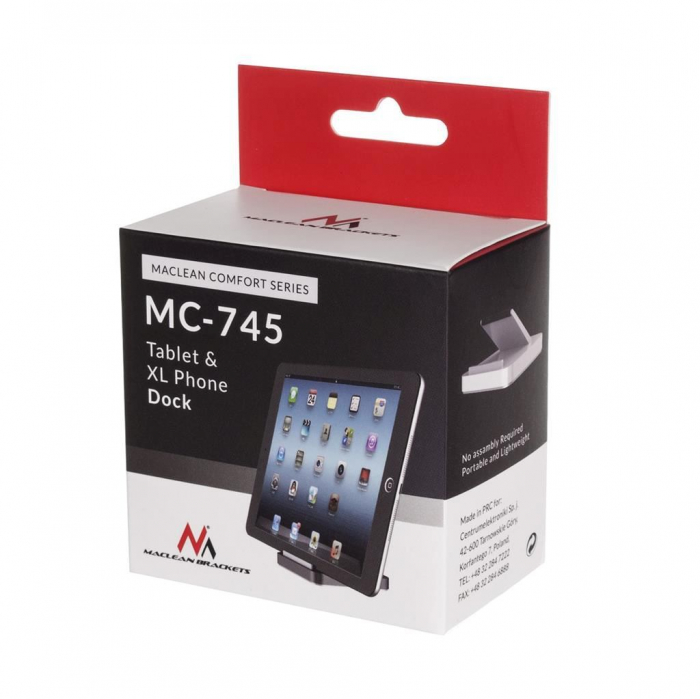 Suport, pentru tableta, telefon, seria Comfort, aluminiu, MC-745 [5]