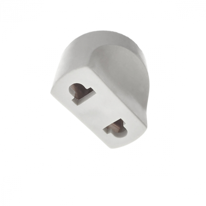 Stecher adaptor priza USA la EU, 2 pini, 4A 220V, alb [2]
