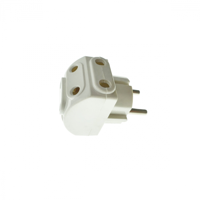 Stecher cu 5 prize, FE-40087, fara impamantare, 6A 220V, alb [4]