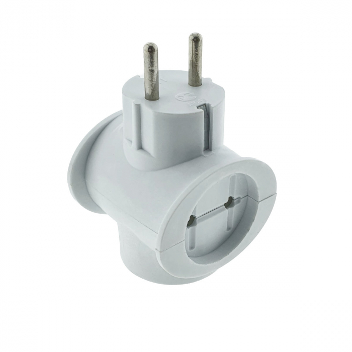 Stecher tip butoias, triplu, Flores 40532, 16A, 220V, alb [4]