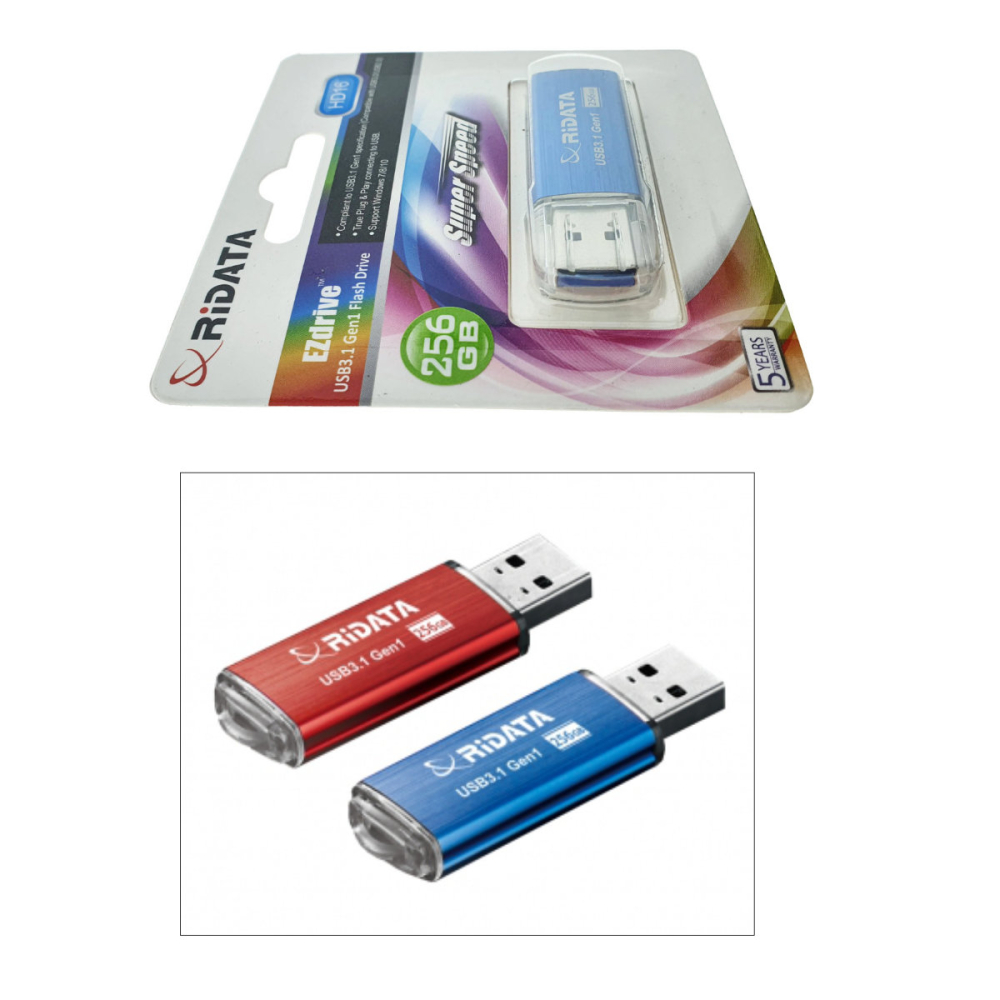 Stick USB 3.1 RiDATA 256GB Transfer Rapid Carcasa Metalica pentru Stocare Documente, Backup, cu Functie Securitate Partitie Privata, Albastru [4]