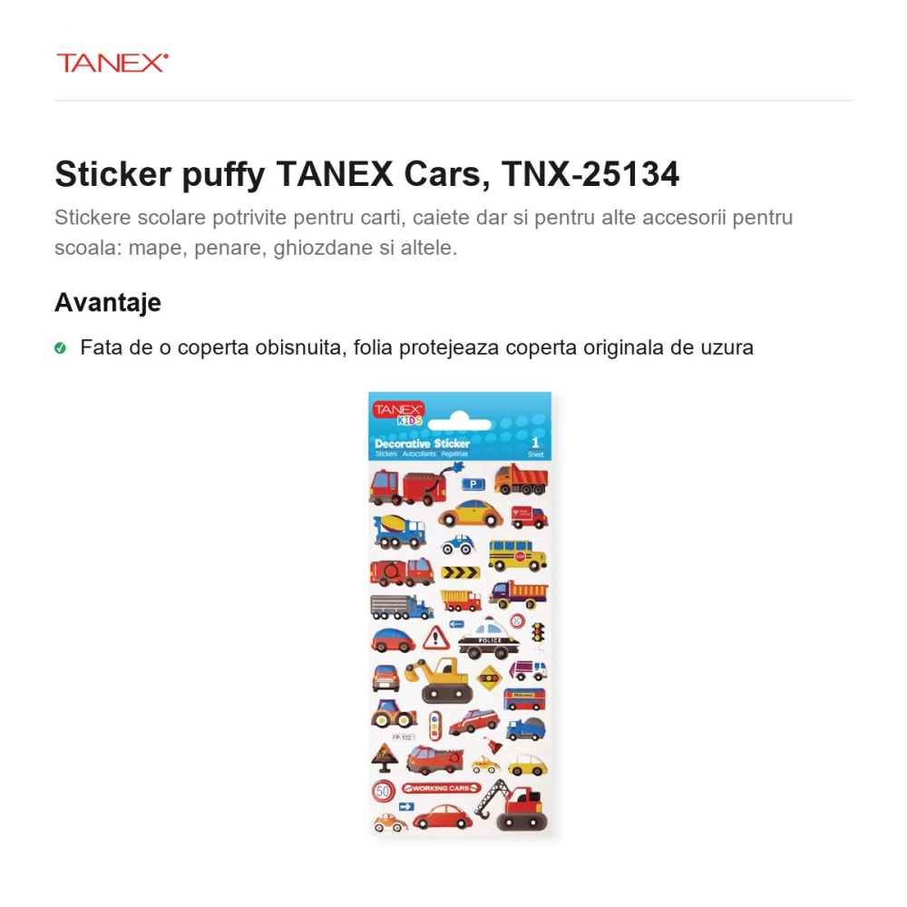 Sticker puffy TANEX Cars, TNX-25134 [2]