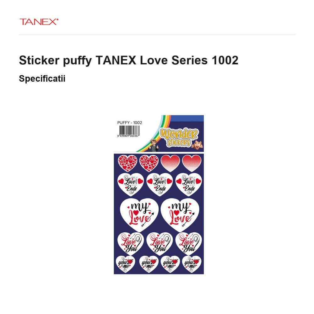 Sticker puffy TANEX Love Series 1002 [3]