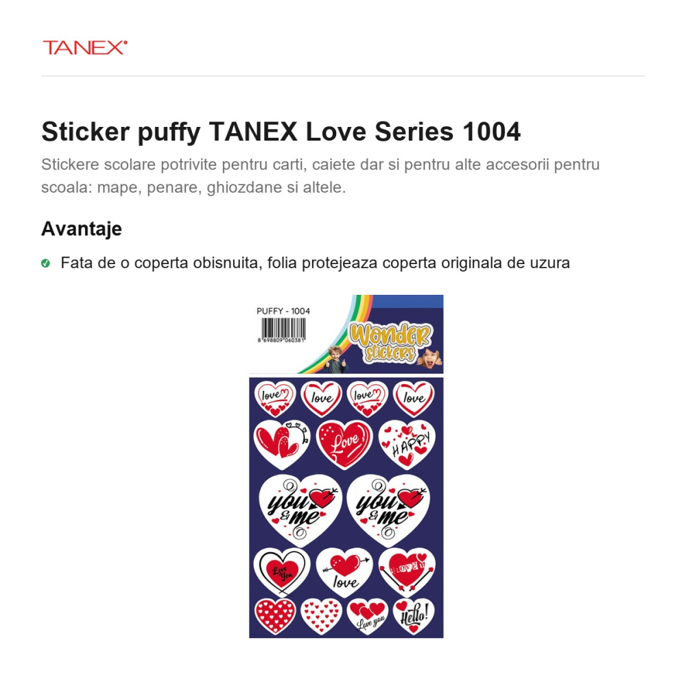 Sticker puffy TANEX Love Series 1004 [2]