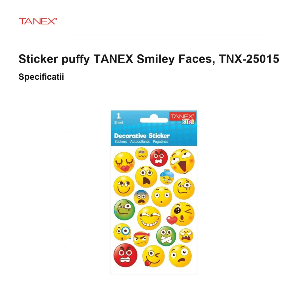 Sticker puffy TANEX Smiley Faces, TNX-25015 [3]