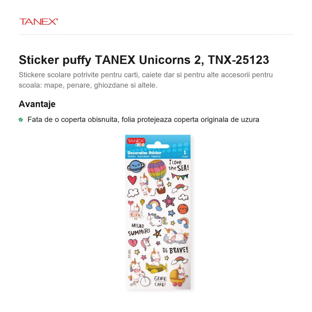 Sticker puffy TANEX Unicorns 2, TNX-25123 [2]