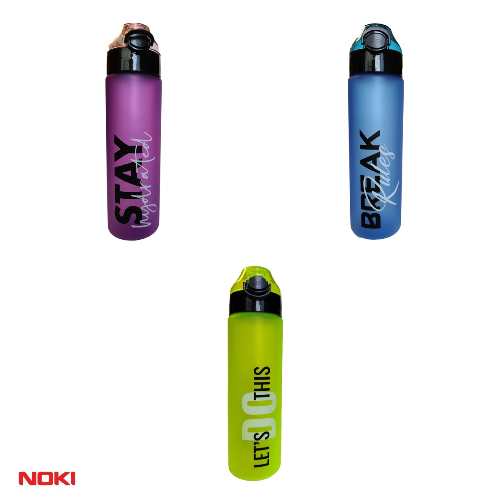 Sticla de apa Noki T-0105 Soft Touch din tritan fara BPA, 630 ml, deschidere automata cu buton, maner de transport, culori asortate [4]