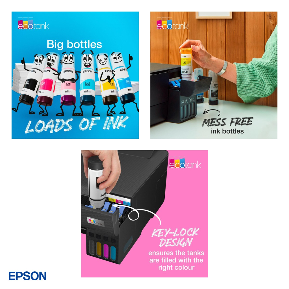 Sticla de cerneala Epson 108 EcoTank, 70 ml, cerneala dye, randament 7.200 pagini, pentru L8050 si L18050, magenta deschis (Light Magenta), C13T09C64A [5]