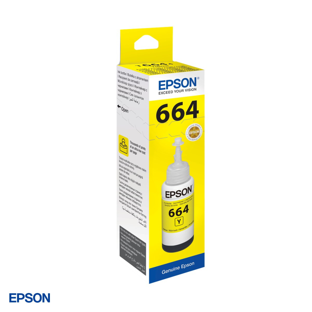 Sticla de cerneala Epson T6644 EcoTank, 70 ml, randament 6.500-7.500 pagini, pentru imprimante EcoTank seria L, galben, C13T66444A [4]