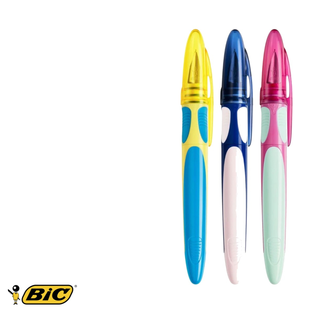 Stilou Bic Easy Click Standard, varf mediu, maner triunghiular ergonomic, pentru scoala si birou [5]